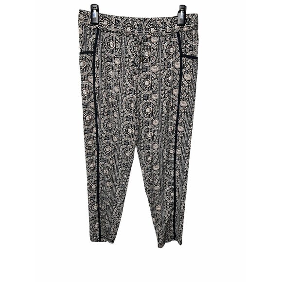 Anthropologie Hei Hei Womens Black & White Patterned Joggers With Pockets Size S - Picture 4 of 12